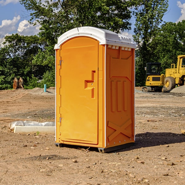 how often are the portable restrooms cleaned and serviced during a rental period in Woodmere